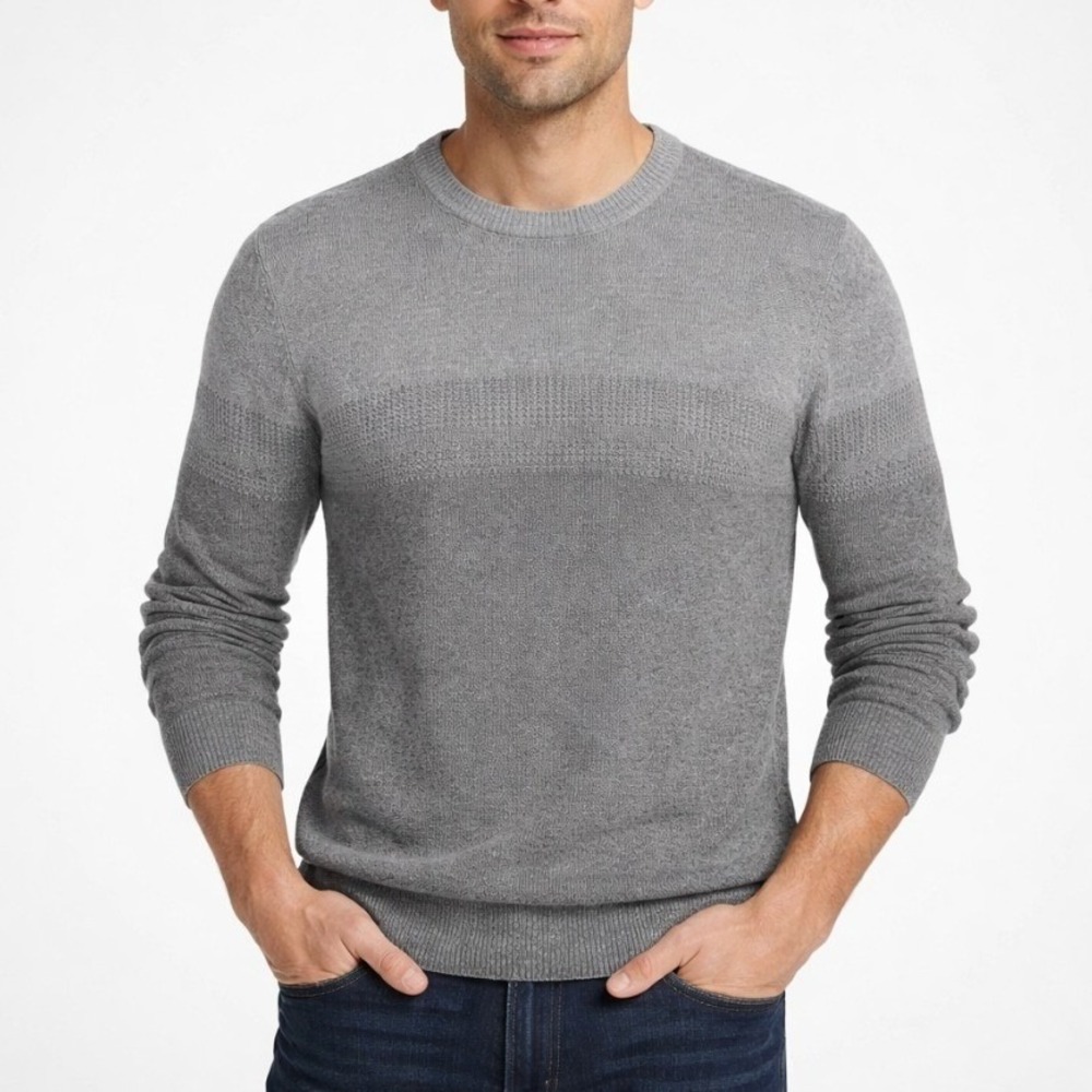 Marc Anthony Gray Cotton Cashmere Blend‎ Crewneck Sweater Men's XL